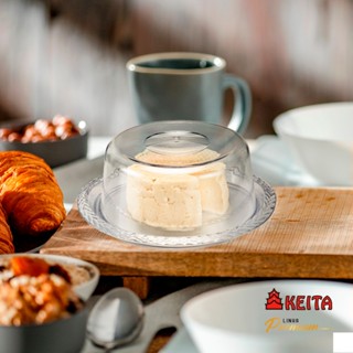 Porta Queijo Queijeira Acrílica Com Tampa Café da Manhã Premium Lisa -- Keita em Oferta na Shopee
