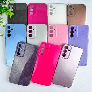 Capa Brilhante Forrada Para Samsung Galaxy A15 / Capa Feminina Colorida Glitter (CF68).