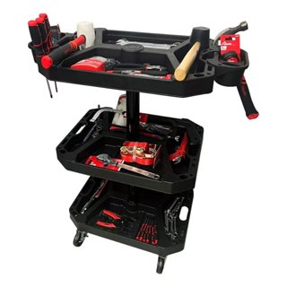 Carrinho Para Ferramentas com 3 Bandejas Modulares Tactix em Oferta na Shopee