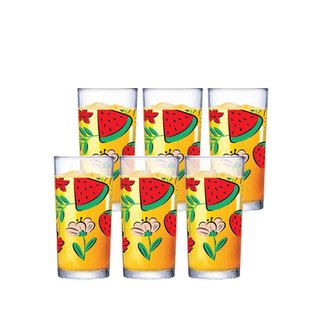 Jogo de Copos de Vidro LD Multiuso Red Fruits 255ml 6pcs - Ruvolo em Oferta na Shopee