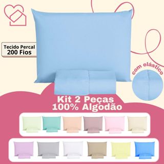 Jogo Lençol 400 Fios Solteiro 2 Peças 100% Algodão