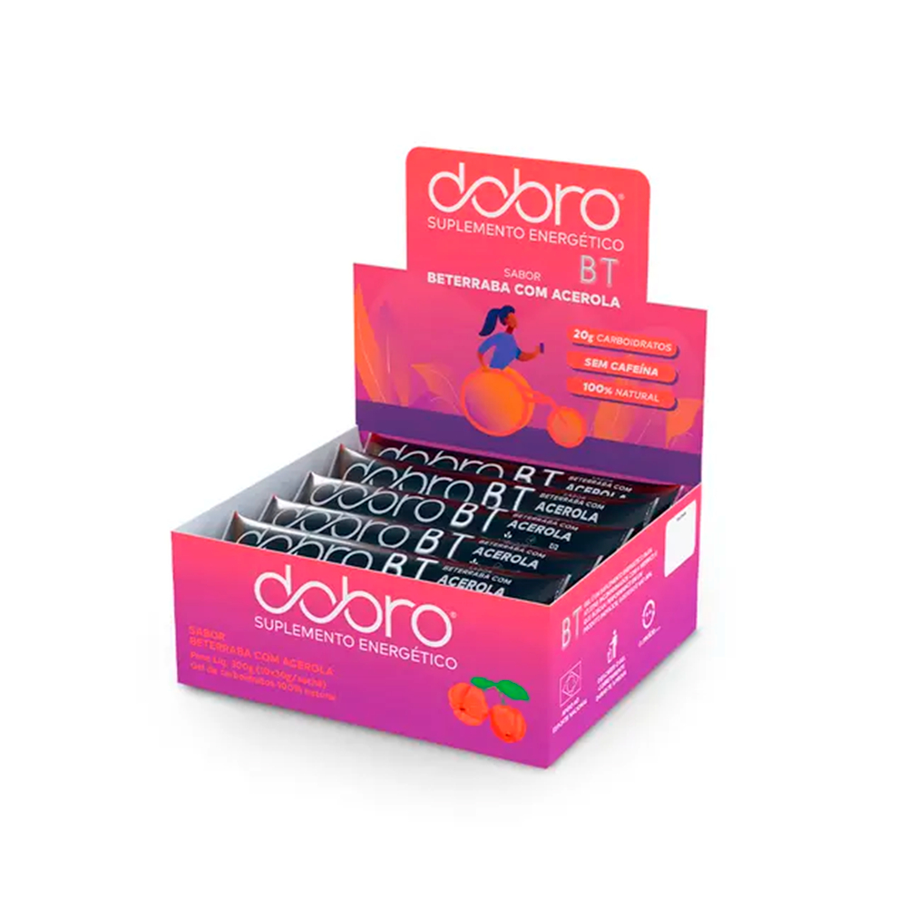 Dobro BT Gel Beterraba Suplemento Energético Display 10 Sachês de 30g Cada em Oferta na Shopee