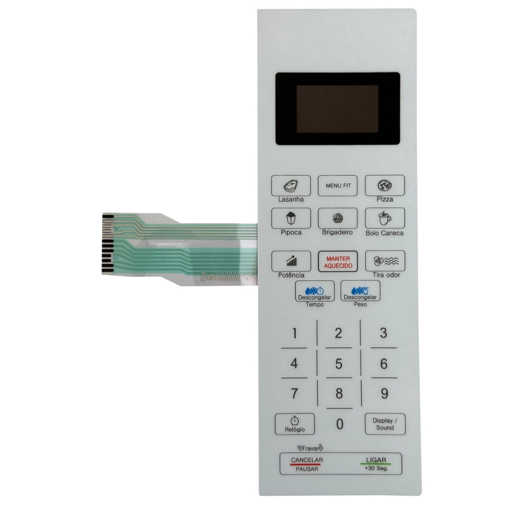 TND Membrana Para Micro-ondas Compatível Philco Pmo28bb Pmo 28bb branco 25,4 x 8,4cm