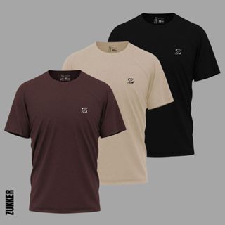 Kit 3 Camisetas 100% Algodão Fio 30.1 Camisa Blusa Básica Slim Fit Oferta Envio Imediato em Oferta na Shopee