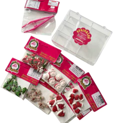 Kit Confeitos de açúcar 100% comestíveis Natalinos Natal Sprinkles - Jady Confeitos