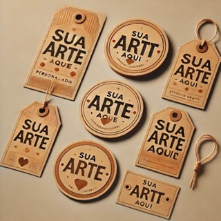 Tag Kraft Personalizado: Escolha Sua Arte Etiquetas Personalizadas em Oferta na Shopee