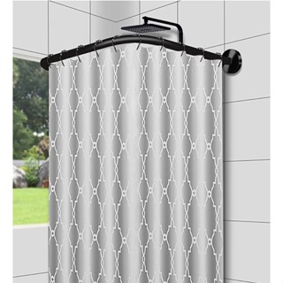 Suporte Cortina Box Alumínio Banheiro Varão Tubo Curvo Aço Em L em Oferta na Shopee