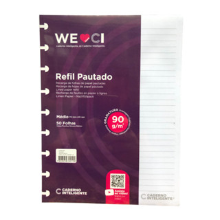 Kit Refil Caderno Inteligente Pautado Tamanho Médio Caderno 9 Furos - 90g Original em Oferta na Shopee