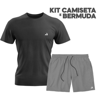 Kit Camiseta Dryfit e Shorts Tactel Masculino Bermuda de Academia Treino Corrida Para Esportes Praia em Oferta na Shopee