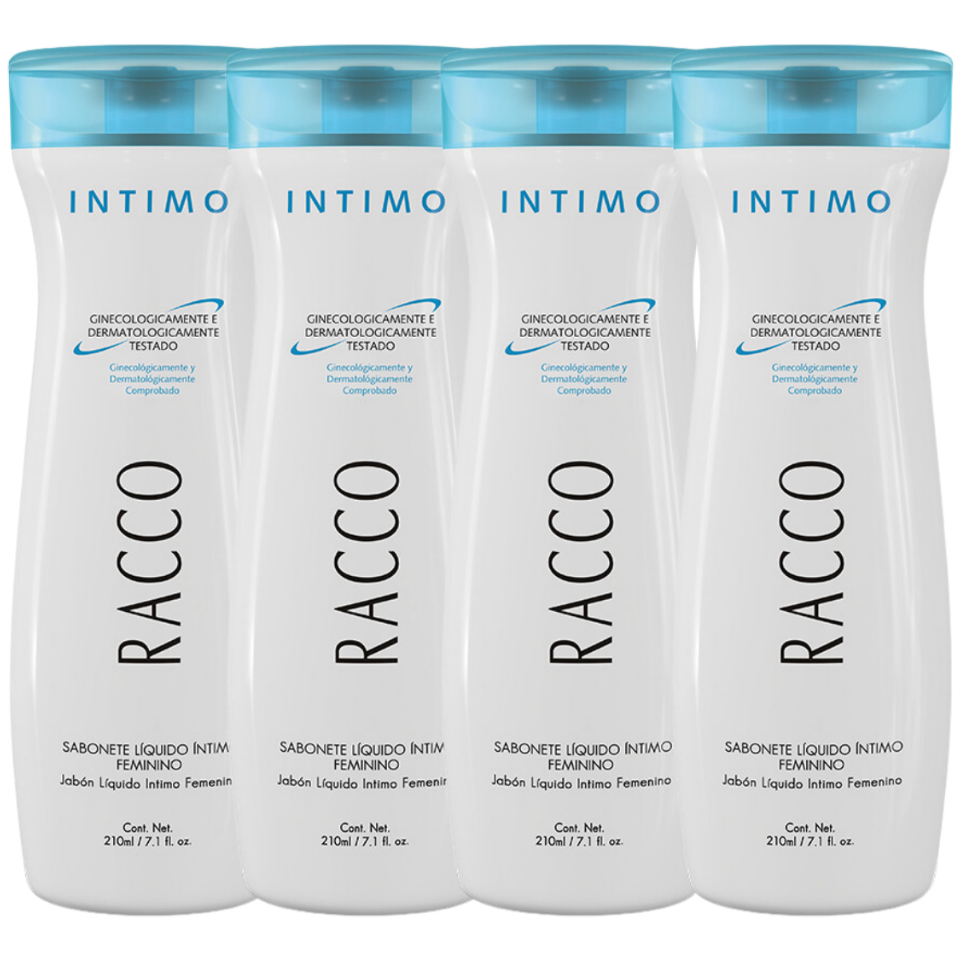 Kit 4 Sabonete Íntimo Líquido Racco Tradicional Unissex Feminino Original Higiene Íntima