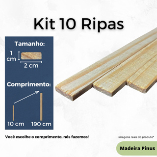 Kit 10 Ripa Sarrafo de Madeira Aplainadas para Artesanato Pinus 0,5 x 1 Metro em Oferta na Shopee