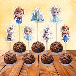 Toppers Tags Docinhos Doces Frozen Baby