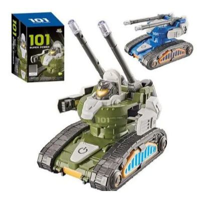 Brinquedo Super Tanque De Guerra Transformes Robô Com Luzes e Sons .