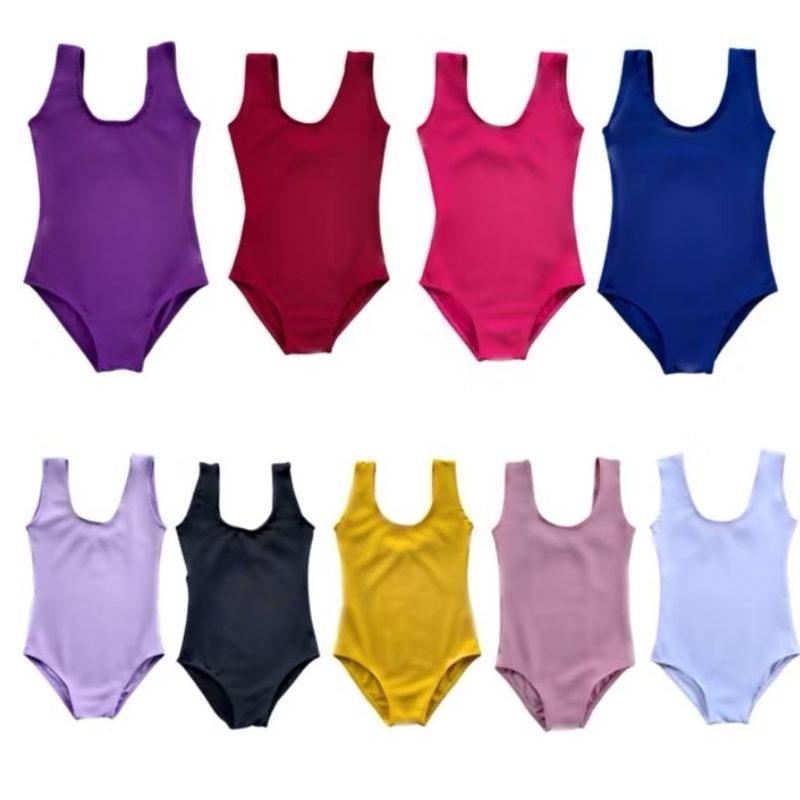 Collant Regata Bailarina Collant de Balé Body Colorido Suplex Infantil