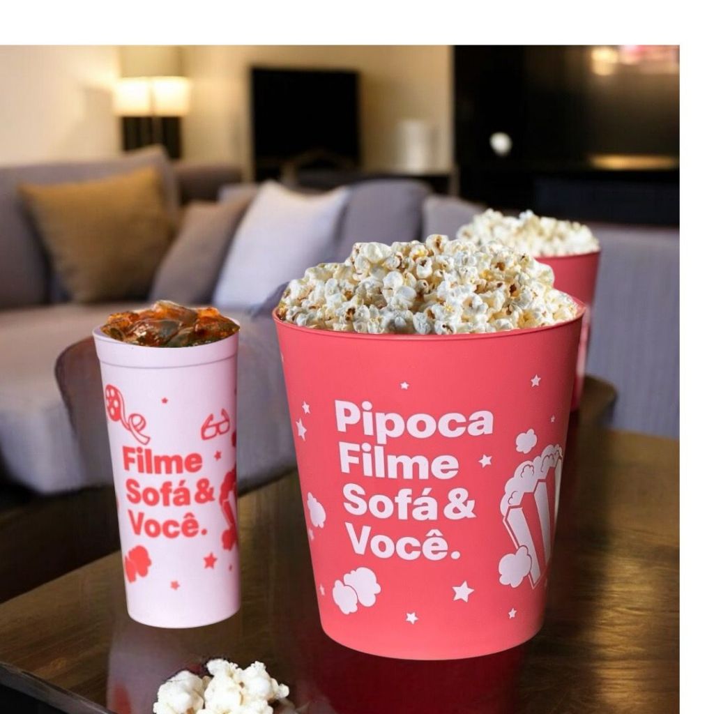 Kit Cinema Balde De Pipoca + Copo