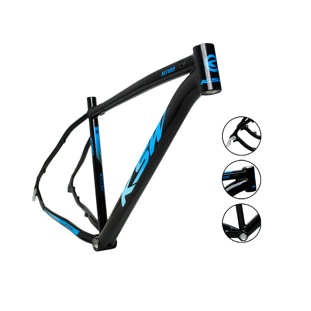 Quadro Bicicleta Aro 29 KSW Alumínio Cabos Internos Com Gancheira - Preto