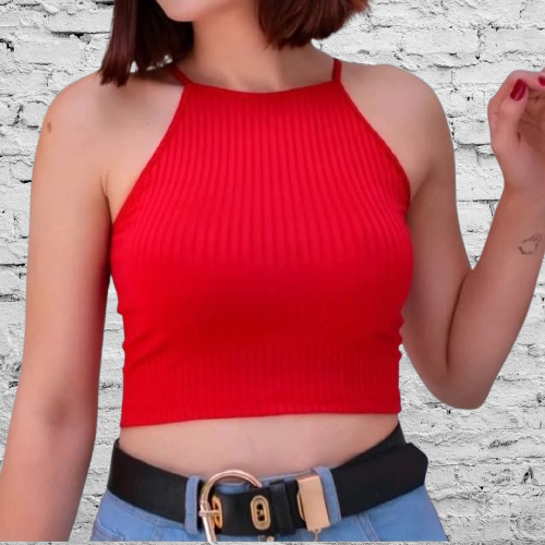 Leve 3 Cropped Alcinha malha Canelada  | Confortável e Estiloso!