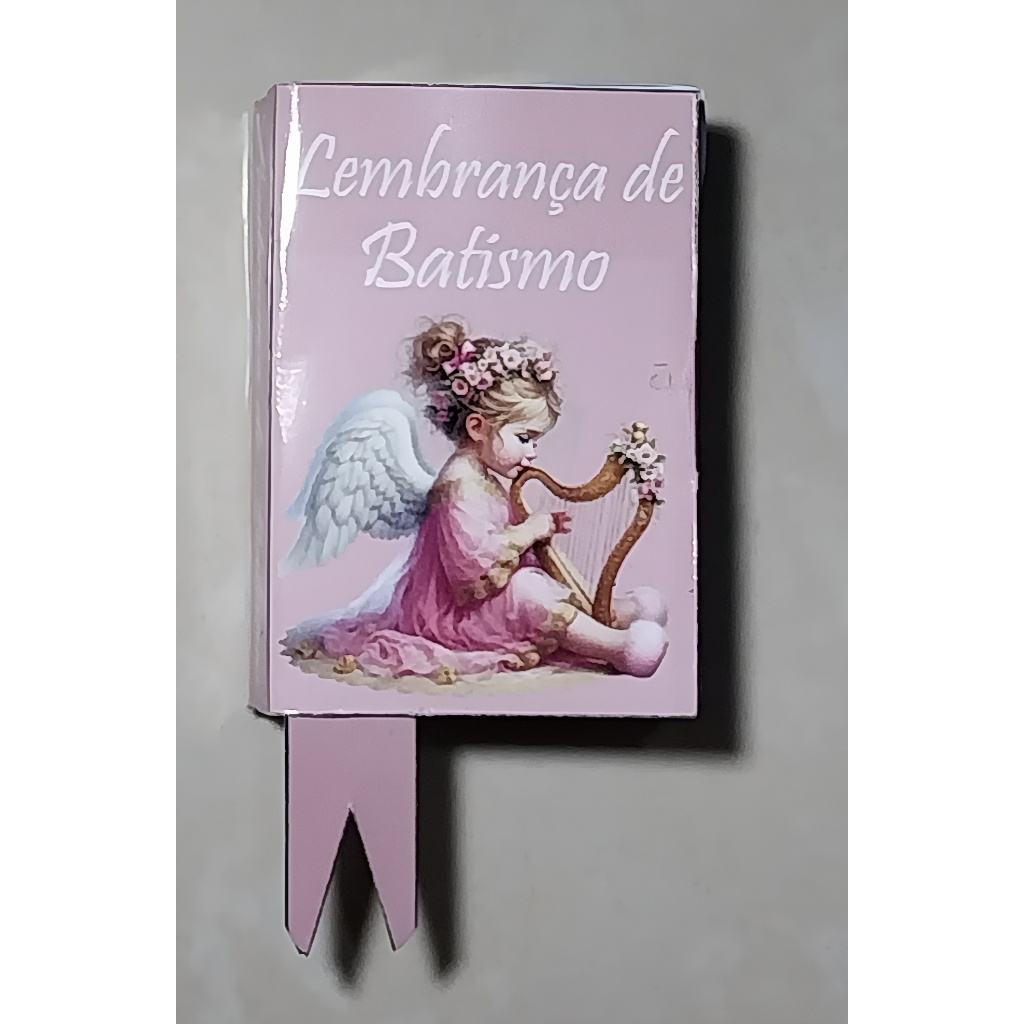 25Un - Caixinhas para Lembrancinhas Mini Livros para Batismo – Caixinhas para chocolate Bis(não incluso)