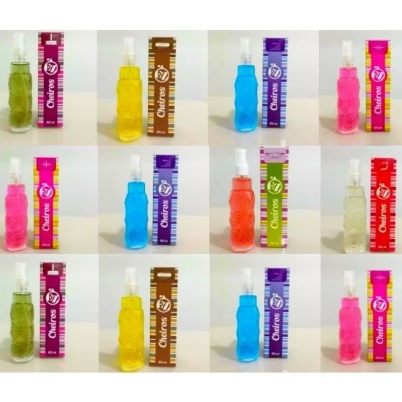 Kit 12 Frascos Perfume Água de Cheiro 100ml em Oferta na Shopee