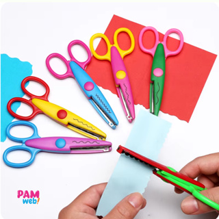 Kit 1/3/6 Tesoura Picotar Ondulado Sem Ponta Artesanato Material Escolar Decorativa Picote Scrapbook em Oferta na Shopee