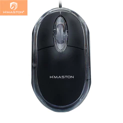 H'maston MS01 Mouse Com Fio Confortável Silencioso Modos 1000 Dpi 3 Botões com Led
