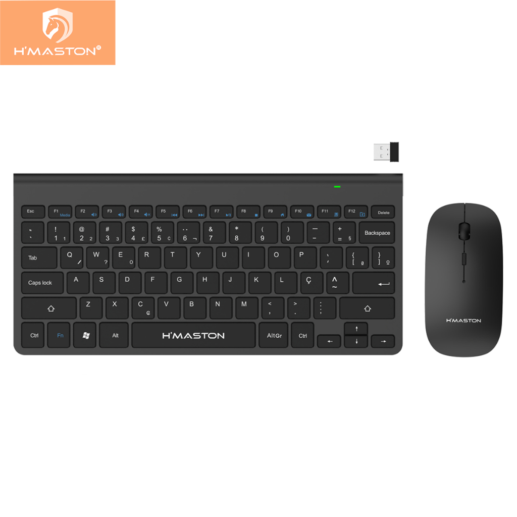 H'maston JP-102/JP-101 Kit Teclado E Mouse Sem Fio Silencioso Usb Slim 2.4ghz em Oferta na Shopee