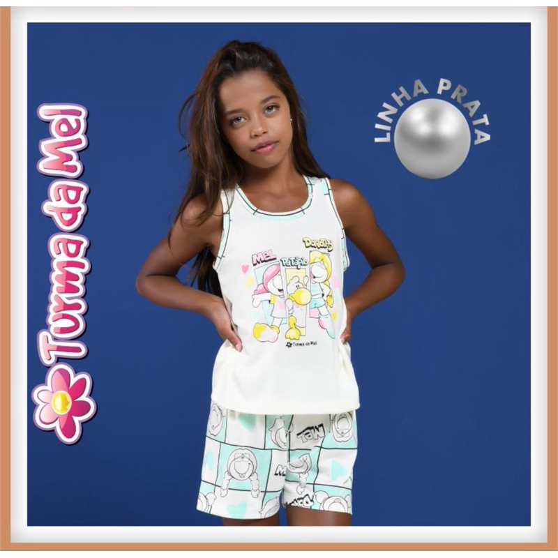 Short Doll Regata Turma Toda Turma da Mel