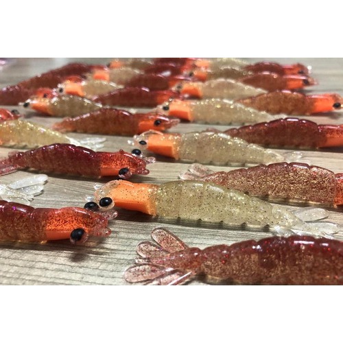 Isca Artificial Camarão Soft Para Robalo 6cm, 8cm e 9cm