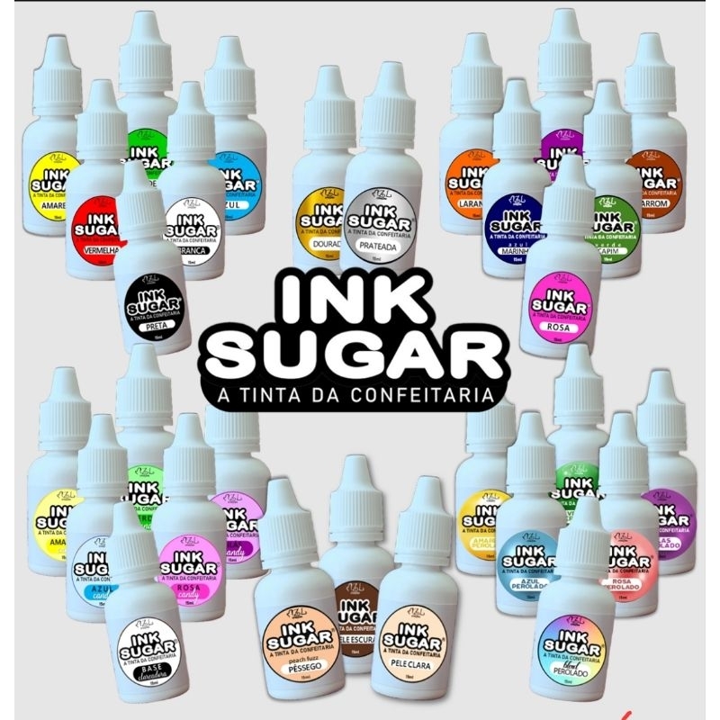 CORES TINTA INK SUGAR TINTA DA CONFEITARIA em Oferta na Shopee
