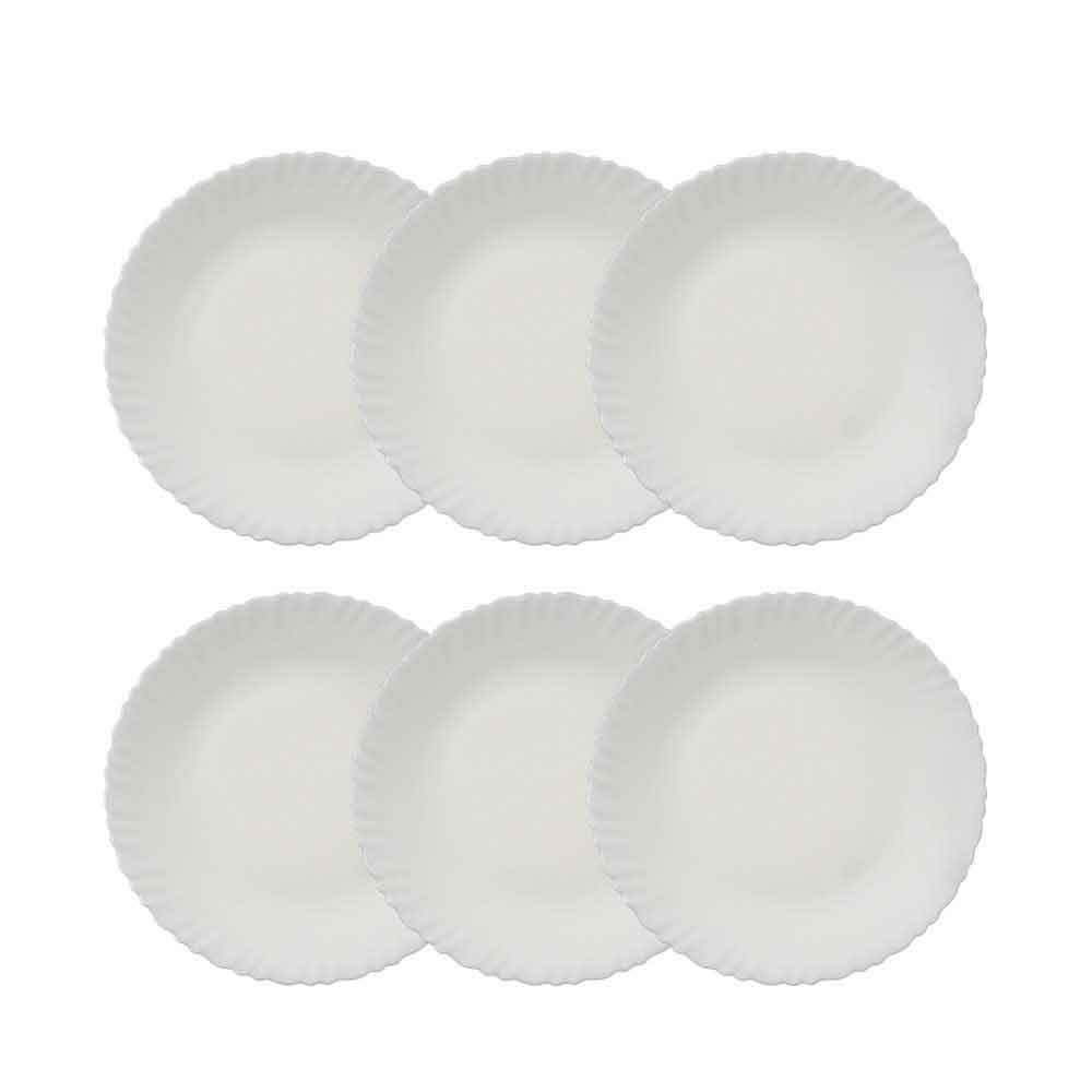 Jogo De Pratos De Vidro Temperado Raso Feston 6 Pçs - Ruvolo em Oferta na Shopee