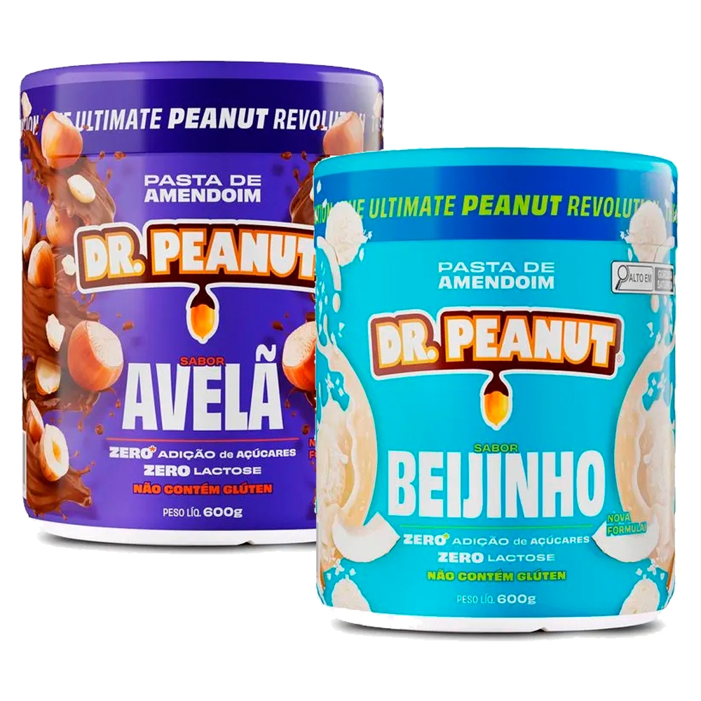 2x Pasta de Amendoim Zero Lactose - 600g cada - Dr.Peanut - Food & Beverages