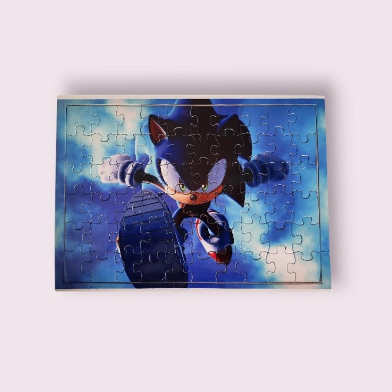 Quebra Cabeça Sonic Personalizado A4 60 Peças Jogo Game Geek Nerd