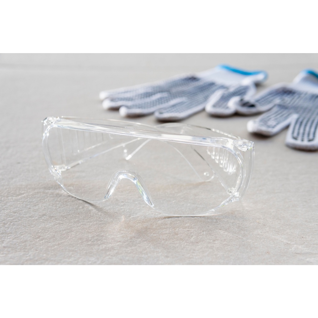 KIT 2 Oculos Segurança Sobrepor Antirespingo Protector Antiembaçante Proteção Transparente Antirrisco EPI Transparente