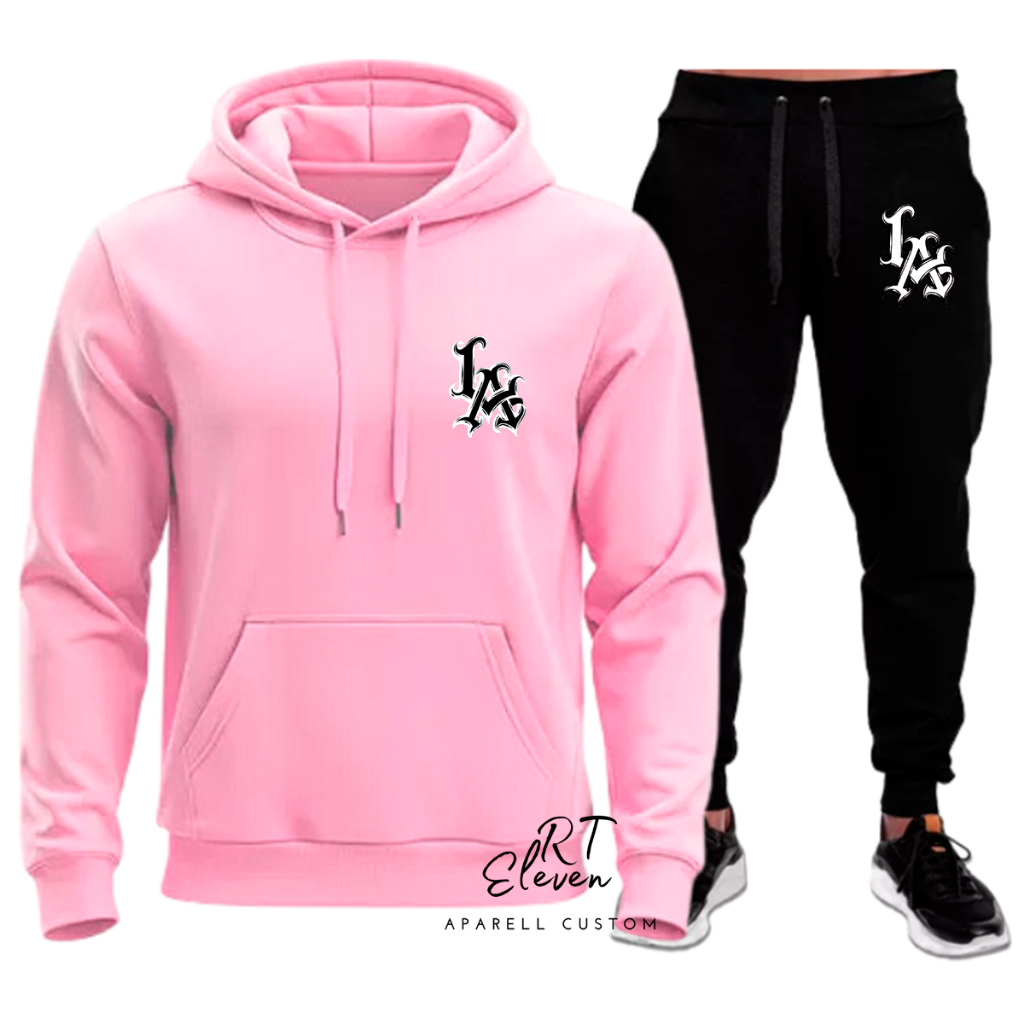 Conjunto Moletom Premium Ref:LA Masculino Feminino  Abrigo Inverno Lançamento diversas cores Estampado Atualizado