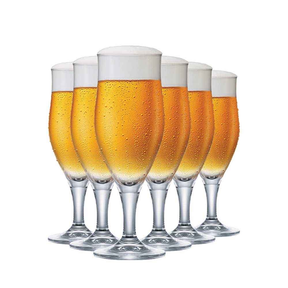 Jogo de Taça de Cristal Sparkling P para Cerveja 6pcs, 265ml - Ruvolo em Oferta na Shopee