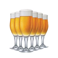 Jogo de Taça de Cristal Sparkling P para Cerveja 6pcs, 265ml - Ruvolo