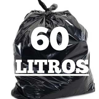 Saco de Lixo 60 Litros Preto c/100 Unidades em Oferta na Shopee