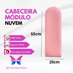 Cabeceira Kit 5 até 15 unidades- placas estofadas 20x55cm cada modelo nuvem