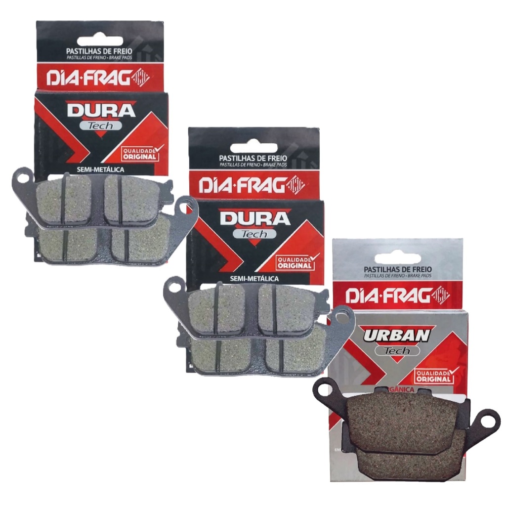 Kit Pastilhas de Freio Cb 500x 2023-2025 / Cbr 650f 2014-2019 / Cb 650f 2014-2019 Diafrag