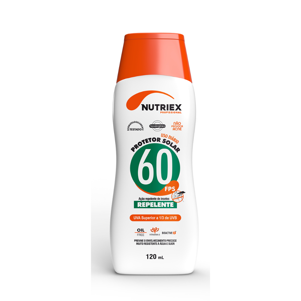 Protetor Solar  Ação Repelente 60fps em Creme 120ml Nutriex Profissional em Oferta na Shopee