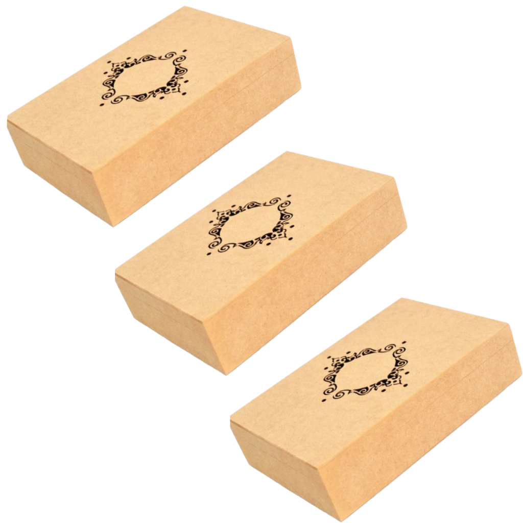 Kit 3 Caixa Brasão Batom Óleo Essencial Madeira Mdf casulos colmeias