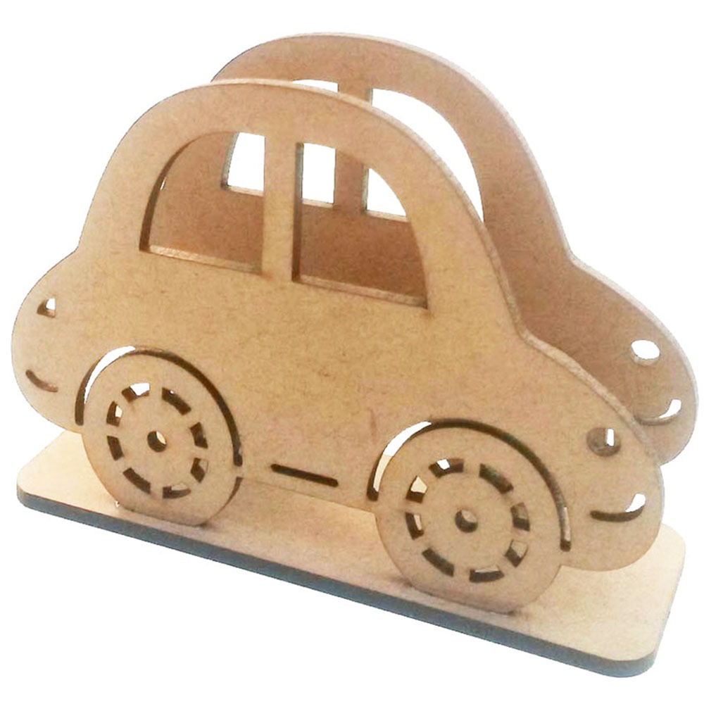 Kit 11 porta guardanapo mdf cru carro carrinho fusca decoração mesa enfeite festa