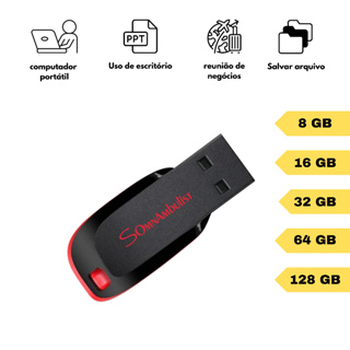 Pen Drives e OTGs USB 8GB 16GB 32GB 64GB Cruzer Lâmina 2.0 Flash Drive Memory Stick Pen Drive em Oferta na Shopee