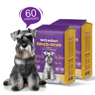 Kit Tapetes Higiênico 60 Unidades para Cachorro Espaço De Bicho  Pet 60x50cm em Oferta na Shopee