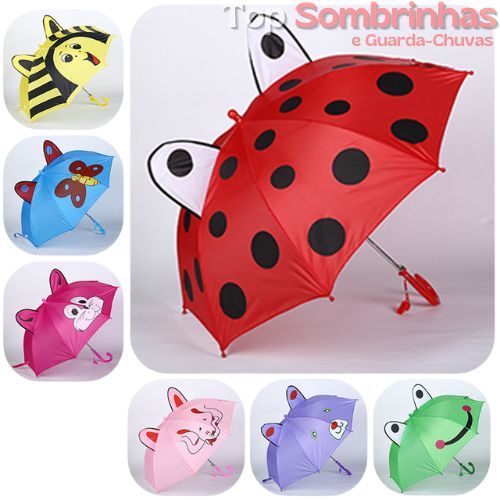 Guarda Chuva Sombrinha Infantil com Orelhinhas e Apito em Oferta na Shopee