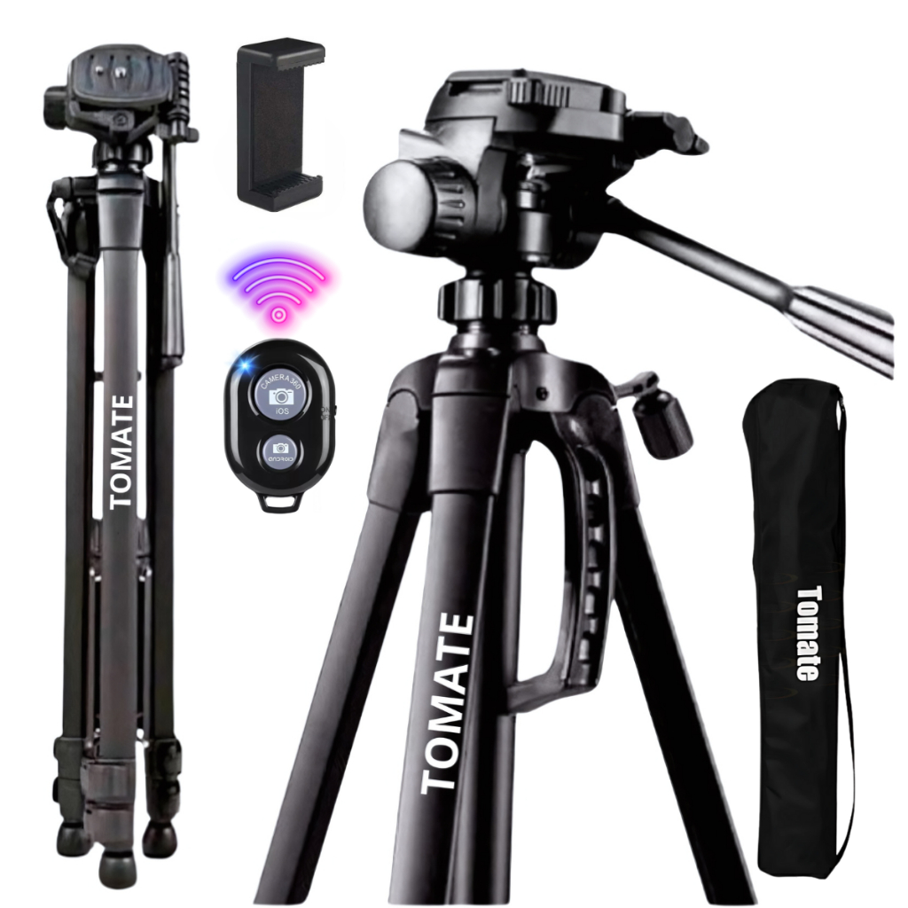 Tripé Profissional Para Câmera E Celular Tomate Mtg-3016 Universal 1.60m em Oferta na Shopee
