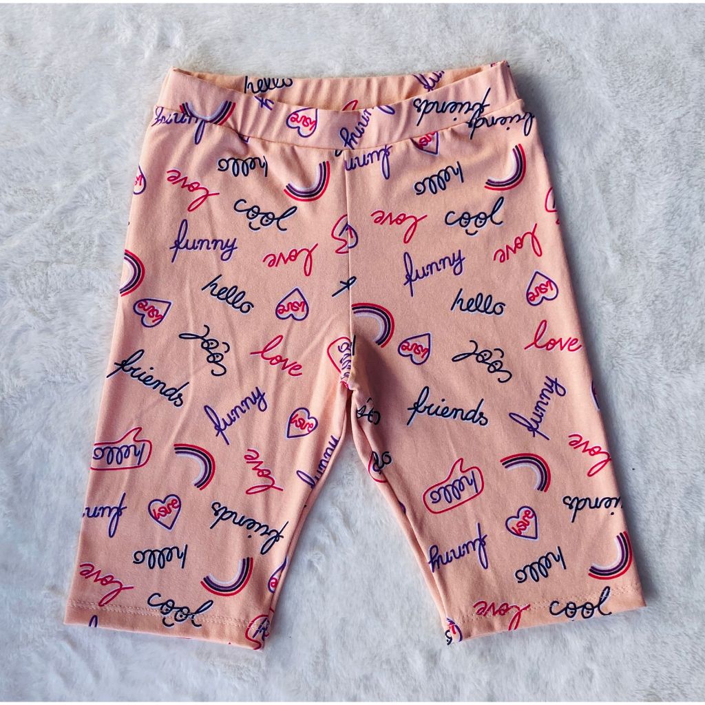 Kit 5 bermuda cotton infantil menina - short modelo ciclista