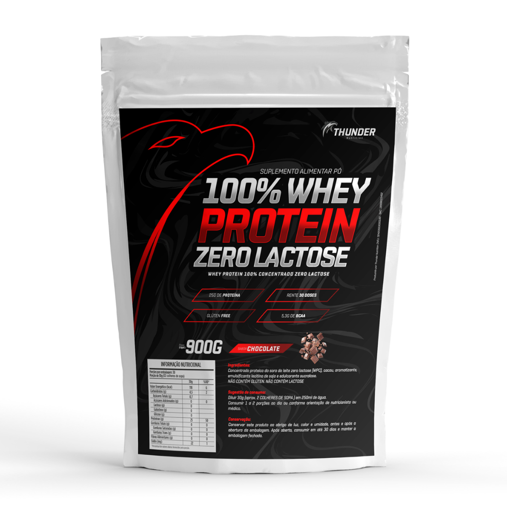 Whey Protein Zero Lactose 900g Thunder - Wpc - Whey Protein Concentrado - Lactose Free em Oferta na Shopee