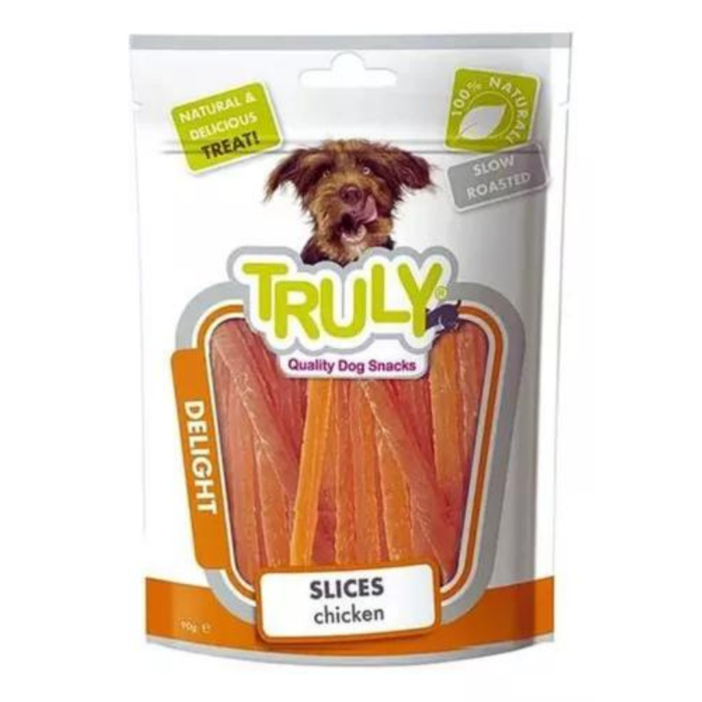 Petisco Truly Para Cães Fatias De Frango 90g