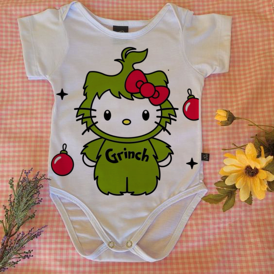 Body de bebê da Hello kitty do Grinch